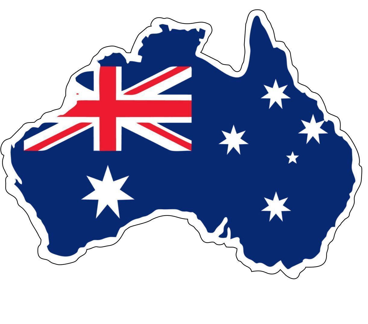 Sticker decal vinyl car australian australia map flag