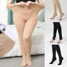 1pcs-Size Plus Size Women Warm Thermal Pantyhose With Fleece Tights