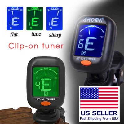 Aroma AT-101 Guitar, Bass, Violin, and Ukulele Chromatic Clip On Tuner