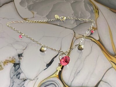 Rosa Charm Schlüssel Fußkettchen 