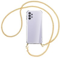 Handykette FüR Samsung Galaxy A32 5G Goldfarbene Kette (G) HüLle Mit Band Kordel