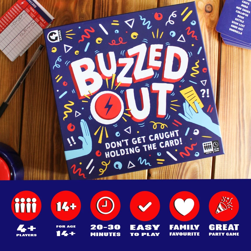 Buzzed Out Card Game | The Quick Thinking Word Describing Fun Family Party Game - Image 2 of 4