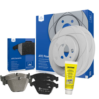 ATE CERAMIC Powerdisc Bremsensatz AUDI A4 B6/B7 255mm HA Voll CERATEC