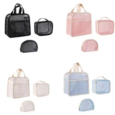 3Pcs Stylish Cosmetic Pouch Set Toiletry Bag Storage Bags For Easy Organization