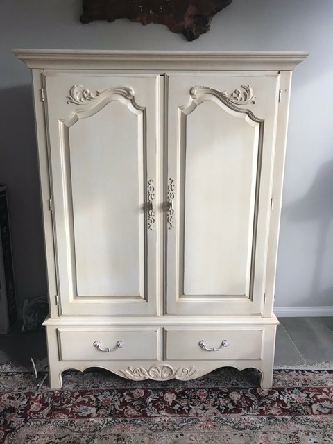 Arhaus French Country Distressed Entertainment Center Jelly