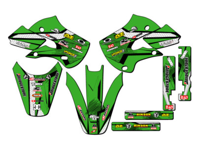 2000-2025 KX 65 PODIUM Green Senge Graphics Kit Compatible with Kawasaki