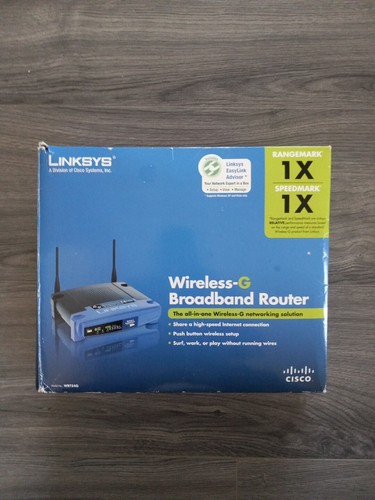 Linksys WRT54G Wireless G Broadband Router 4 Port In Original Box ...