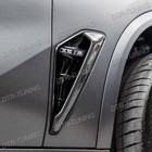 Real Carbon Fiber Side Fender Vents Air Duct Trim For BMW X5 M G05 F95 2019-2023