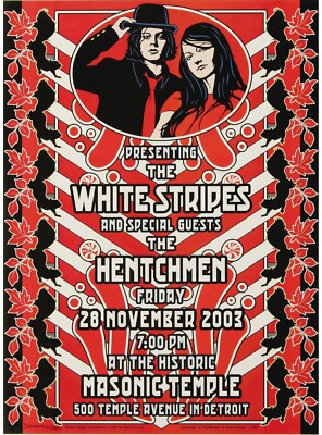 2003 THE WHITE STRIPES CONCERT POSTER WALL ART PRINT SIZE IS