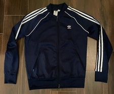 Adidas ATP Jacket Track Zip Up Blue Trefoil USA Made Sz M