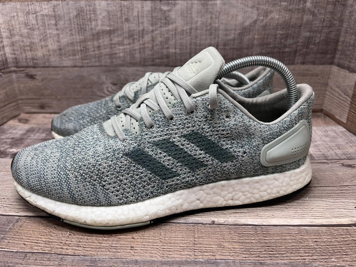 Adidas Pureboost DPR Ash Silver Raw Green Aero Green B75672 Women Sz 10 Preowned