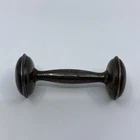 Vintage Antique LUNT Sterling Silver Dumbbell Shape Baby Rattle 24g w/ Monogram