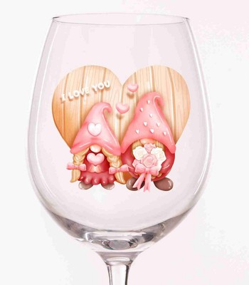 10 x Liebeswichtel/Gonk - Vinyl Aufkleber Sticker - Valentinstag Dekor - Glas/Tasse 00903