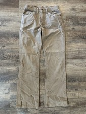 Vintage Levis 517 Corduroy Pants 28x32 Beige Mid Rise Bootcut Union USA Made