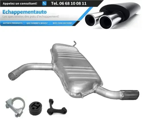 Silencieux arrière Golf Plus 1.2 TSi échappement anti-corrosion homologué E