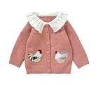 Baby Girls Size 6-9M 9-12M 12-18M  Embroidered Chicken Cardigan NEW