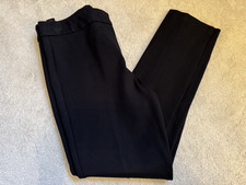 M&S BLACK 'MODERN SUPER SLIM'  SUBSTANTIAL SCUBA FEEL FABRIC TROUSERS SIZE 12