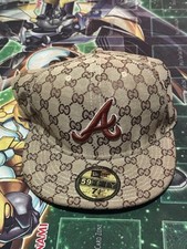 New Era Atlanta Braves Gucci Monogram Hat Size 7 1/4 Limited Baseball Cap
