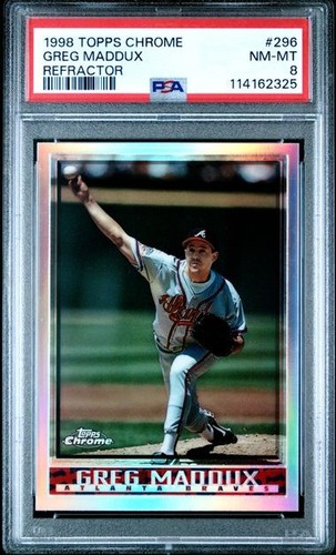 Greg Maddux [Refractor] #296 1998 Topps Chrome card