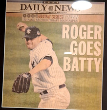 Framed Custom Matted    Subway Series 2000 Daily News & NY Post Front Pages