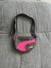 Borsa a tracolla vintage Puma borsa a mano bag rosa grigia 24 cm
