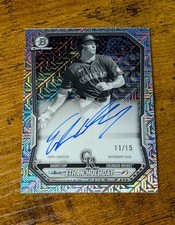 2026 Bowman ETHAN HOLLIDAY AUTO /15 Chrome Mojo Black & White Refractor Rockies