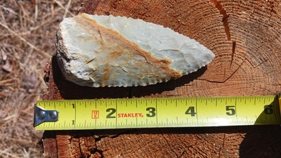 A Large, Wide Flint Knapped kerrville knife/ Acheulean Hand Axe Arrowhead