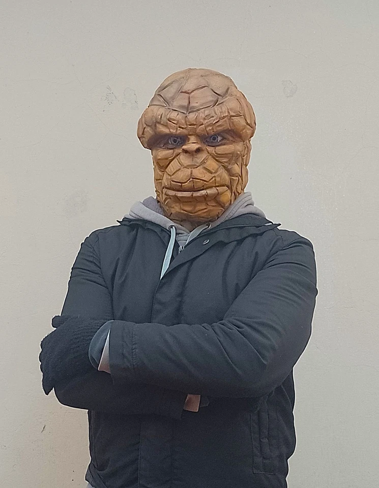 Máscara de látex hecha a mano The Thing Fantastic Four Fan art. Coleccionable Foto 4 de 4