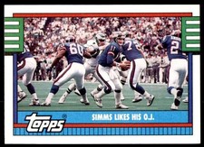 1990 Topps Phil Simms , Otis Anderson New York Giants #516