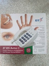 BT Big Button Plus Corded Phone, Hearing Aid Compatible, Amplified Speech, LED +