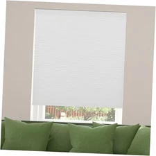  Blackout Cellular Honeycomb Shade, Cordless, 3/8" 46.5"W x 48"H Blackout White