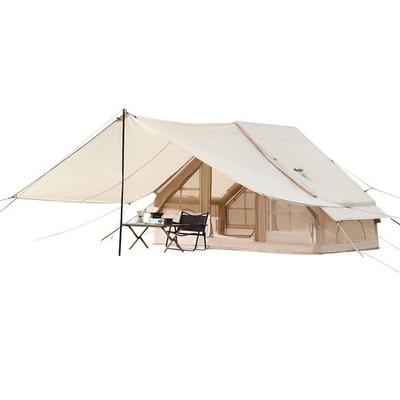 Inflatable Camping Tent 3-5 Person, 300D Oxford, Canopy & Stove Jack