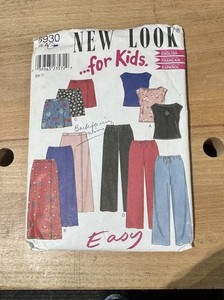 NEW LOOK 6930 Kids Sewing Pattern Easy Tops Skirts Pants Age 7-16
