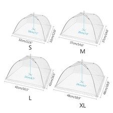 Kitchen Foldable Food Mesh Cover Anti-fly Umbrella Tent Cover Vegetable Fruit D