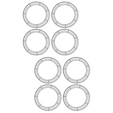 8 Pcs Iron Flower Wreath Hoops DIY Garland Frame Wreath Loop