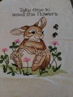 Counted Cross Stitch Finished Canvas - BUNNY & DEER — photo 1