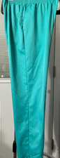 NWOT ALFRED DUNNER AQUA BLUE PANTS SZ 12 PULL ON 2 POCKETS POLYESTER MA02