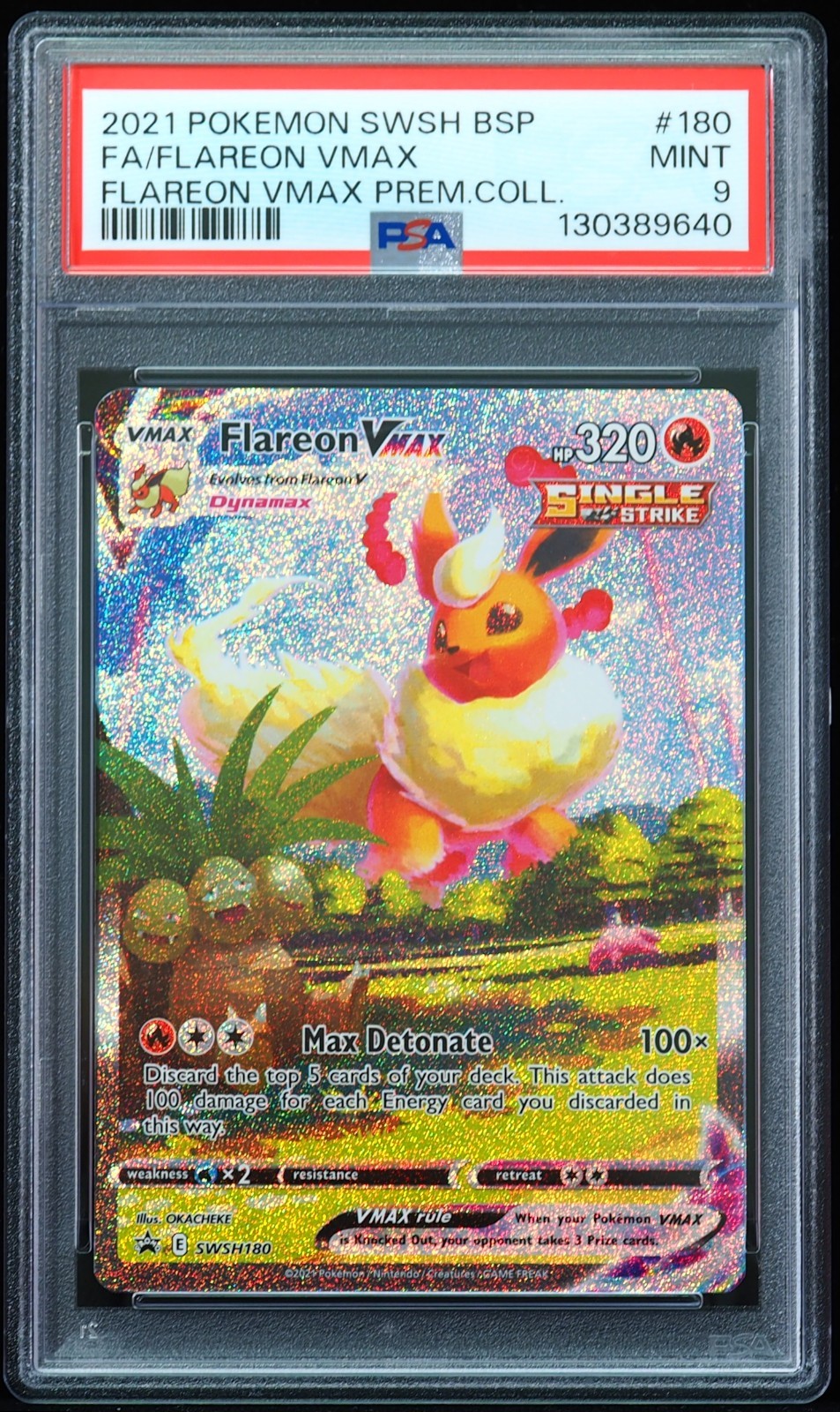 2022 Flareon VMAX #180 Premium Collection PSA 9 Pokemon Card