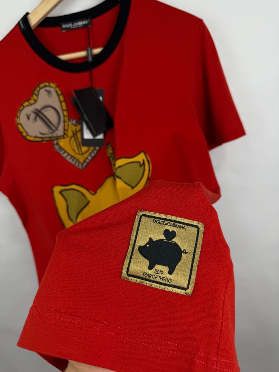 🇮🇹 Dolce & Gabbana Chinese New Year Pig T-Shirt Made in Italy