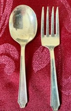 Vintage Silverplate 1847 Rogers Bros Baby Fork  Spoon Free Shipping