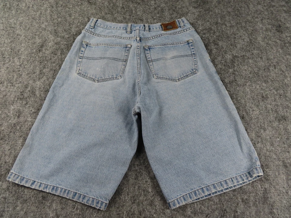 Pantalones Cortos de Jean Tommy Hilfiger De Colección Para Hombres 34 Azul Desteñido Denim Pantalones Cortos Sueltos Trabajo Y2K Foto 4 de 4