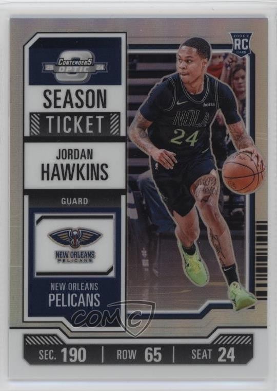 2023 Contenders Optic Season Ticket Silver Prizm Jordan Hawkins Rookie RC 1g1q