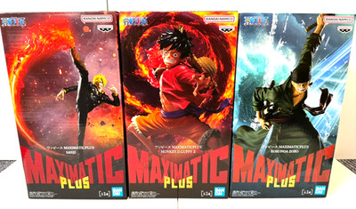ONE PIECE Straw Hat Pirates Luffy Zoro Sanji MAXIMATICPLUS Figure Set of 3 Japan