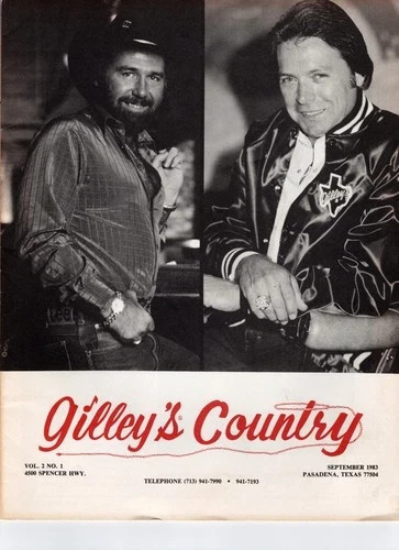 Vintage 1983 Gilley's Country Brochure Pasadena TEXAS  M. Gilley & Johnny Lee