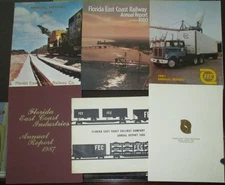 Florida East Coast Railway - Annual Report - Lot of 6 - 1965,75,80,81,87, & 1995