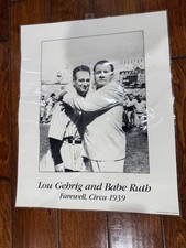 Babe Ruth Lou Gehrig New York Yankees 16x20 Reproduction Photo - Lamanted
