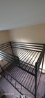 Black Metal Twin Bunk Bed Frame w/ Built-In Ladder, Rectangular — photo 3
