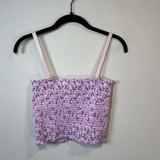 Expand-A-Band Breast Binder Lavender Floral Lined Post Surgical Dry Release  Med