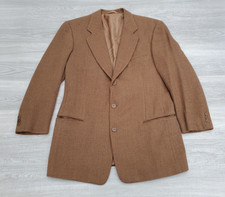 Giorgio Armani Vintage Wool Blazer 42R Brown Herringbone Tweed Jacket