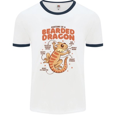 Bartagame Anatomie Echsen, Reptilien, Herren Ringer T-Shirt
